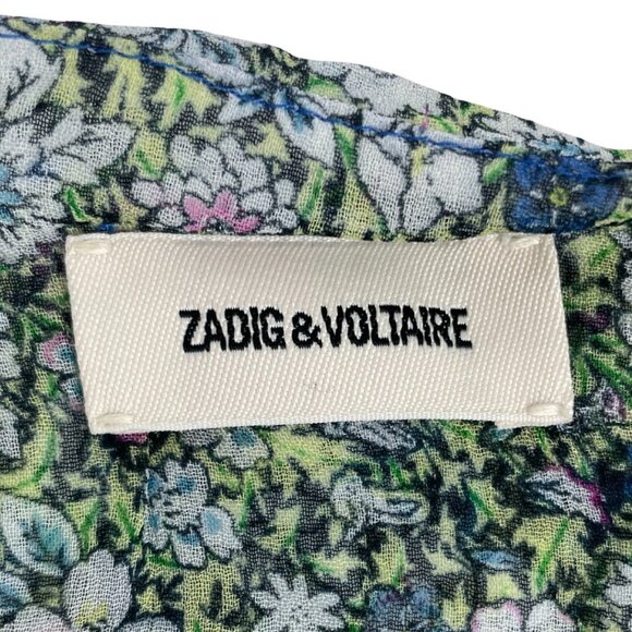 Zadig & Voltaire Floral Puff Sleeve Mini Dress – Betty Mousseline – M - Picture 5 of 14